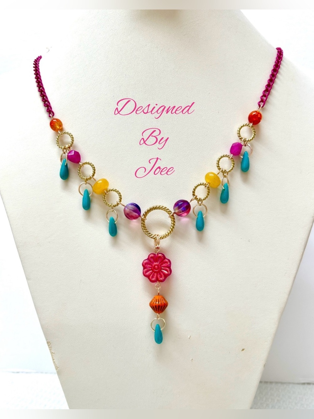 Colorful Czech Bead Necklace